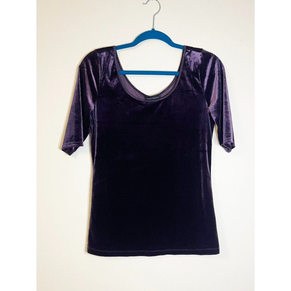 Banana Republic Purple Velvet Top M Whimsigoth Gothic Fairy Grunge 90s Y2K